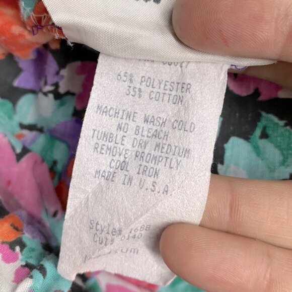 Vintage Square Dance Collections Pink Purple Floral Ruffled Tiered Skirt M - Picture 4 of 14